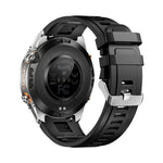 LinkMejor KT80 1.46-inch HD Screen SOS Flashlight UV Light 3ATM Waterproof Heart Rate Blood Oxygen Monitor Sleep Monitoring Multi-sport Modes Smart Watch