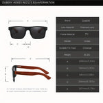 LinkMejor Vintage Wooden Polarized Sunglasses for Men Women UV400 Protection Fashion Square Sun Glasses for Driving Travel Fishing