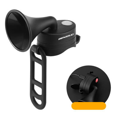 LinkMejor Horn 120dB High Sound Bicycle Bell Horn 5 Light Modes 200mAh Type-C Waterproof Electric Horn for Cycling