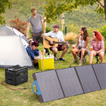 [US Direct] PONGO PSN2200 2000Wh Portable Power Station LiFePO4 Battery Pack Solar Generator with 6 110V/2200W Pure Sine Wave AC Outputs Portable Generator with 25A RV Output for Outdoor Camping