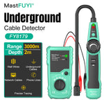 Fuyi FY8179 Underground Wire Cable Locator Analog Signal Adjustable Sensitivity 3000M Range 2M Depth Continuity Testing 9V Battery Powered Lightweight Tool