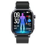 LinkMejor HL7 1.95-inch AMOLED Display ECG AI-GPT LED Flashlight bluetooth Call Heart Rate Blood Pressure SpO2 Monitor Sleep Monitoring Body Composition Analysis Blood Glucose Assessment SOS Emergency Call Multi-sport Modes IP68 Waterproof Smart Watch