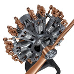 NIKOLATOY 9-Cylinder Radial Engine Model Ornaments Decorations Collection Science Discovery Toys