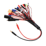 20 in 1 Multifunction Charger Cable 4mm Banana Pklug to XT60 XT90 EC3 EC5 Tamiya  for B6 B6AC PL6 PL8 Charger
