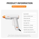 LinkMejor Home Hot Melt Glue Gun 20W 110V-240V Quick Preheat 7mm Sticks Aluminum Alloy Nozzle Compact Design 30PCS/60PCS Optional Glue Sticks