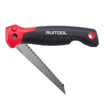 Folding Jab Saw 6 Inch 3 Edged Tooth 8 TPI Drywall Cutter Compact Keyhole Saw Non Slip Grip Manganese Steel Blade for Precise Drywall Wood Wallboard Cutting Manual Hand Tool