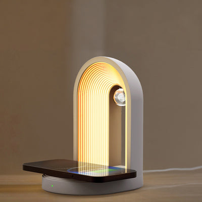 Elfeland 3 in 1 Night Light With Wireless Phone Charging Function Bluetooth Speaker Bedside Music Night Lamp