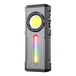 Bikight 2000LM High Brightness LED EDC Flashlight WIth COB Sidelight RGB Light Long Battery Life Outdoor Colorful Ambient Light Multi-Functional Magnetic Work Light