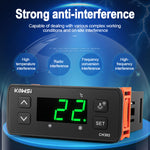 KWS-CH302 AC110-220V LED Digital Thermostat for Incubator Temperature Controller Dual Sensor Refrigeration Defrosting Alarm