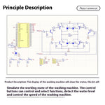 Simulation Intelligent Washing Machine Control Kit DC 5V Multifunction PCB Board Educational DIY Electronics Prototype