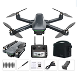 Toysky S197 GPS 5G WiFi FPV with LCD Screen Controller HD Dual Camera Servo Gimbal Optical Flow Positioning Brushless Foldable RC Drone Quadcopter RTF