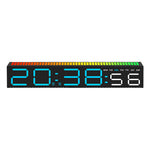 LinkMejor Light Table Clock LED Alarm Clock Speaker Display Colorful 3 Levels Brightness Dual Mode LED Lamp Strip Rhythm Pickup Design for Home Desktop