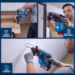 LinkMejor 18V-18 X for Bosch Cordless Rotary Hammer 18V SDS Plus Compact Lightweight Vibration Control Professional Drilling Tool