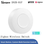 LinkMejor SNZB-01P Zigbee3.0 Wireless Smart Switch Custom Button Action Two-way Control Smart Scene Control With Alexa Google Home