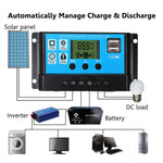 Monocrystalline Flexible Solar Panel Kit 30W 18V 12V 5V Dual USB 19.1% Conversion With 100A Controller Portable Outdoor Charger