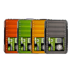LinkMejor 10 Compartments Small Double Fishing Tackle Box Portable Handle Lure Baits Container Y-slot Storage Organizer