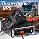 LinkMejor AR-7600 V2 30W GPS Dual Band Walkie Talkie with NOAA Weather Alert Air Band Receive DTMF 500 Channels Long Range Wireless Copy Frequency Mobile Ham Radio for Car Vehicle