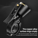 LinkMejor Bike Bell 100db Copper Alloy Security Alert Waterproof Ring Easy Installation Crisp Bell for MTB Road Bicycle Cycling