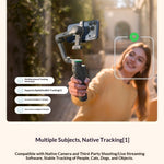 LinkMejor Osmo Mobile 8P 3-Axis Foldable Handheld Gimbal Smart Follow Multi-Subject Tracking 10H Long Battery Type-C Charging Gimbal Stabilizer for Smartphone Vlog Video Photography