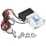 LinkMejor Thermometer 3 Way FlowMeter For Water Cooling Liquid Cooler System With 2 Barbs