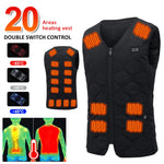 LinkMejor HV-20 Uniex Smart Electric Heated Vest, 20 Heating Areas, Washable, USB & DC Rechargeable,  Winter Soft Thermal Outdoor Inner Warm Jacket