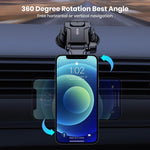 LinkMejor D37 Magnetic Car Phone Holder 2 in 1 Handsfree Stand Phone Mount for Dashboard / Air Vent for iPhone/Samsung Android