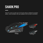 Sharkpro 2000M 8 Rider Motorcycle Helmet Intercom bluetooth 5.1 Headset Cycling Helmet Qualcom Solution With Music Distribution FM IP65 Waterproof