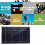IPRee 10W 12V Solar Panel Charger USB Port Photovoltaic Power Bank Kit Portable Solar Battery Charger for Home/Outdoor Camping/RV/Car