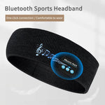 LinkMejor Wireless Stereo Bluetooth V5.0 Headphones Headband Charging Removable Washable Sweat-absorbent Sports Bandana Music Knit Eye Mask