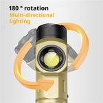 High Power 90° Rotatable L-shape LED Flashlight LED Inspection Light with COB Mini Work Light Magnetic Tail Camping Repair Emergency Torch