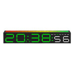 LinkMejor Light Table Clock LED Alarm Clock Speaker Display Colorful 3 Levels Brightness Dual Mode LED Lamp Strip Rhythm Pickup Design for Home Desktop