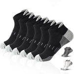 6 Pairs Mens Athletic Ankle Socks Running Cycling Sport Socks Moisture Wicking Cushion High Elastic Short Socks Comfy Breathable Casual Socks