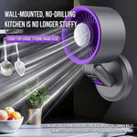Tevorex 10W Portable Desktop Circulating Fan 7-Blades 100 Levels Wind Adjustable Quiet Operation Long Battery Rechargeable Wall-Mounted Mini Cooling Fan with LED Digital Display for Home Office