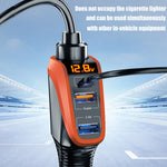 LinkMejor 12/24V Car Lighter Charger Universal Fast Charging 66W QC3.0 USB PD20W Type-C Power Supply Socket Adapter 4in1 with LCD Display for Driver RTV SUV MPV