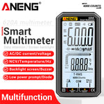 LinkMejor 620A Smart Multimeter 6000 Counts AC/DC Voltage Current Resistance Capacitance Frequency Temperature Non-Contact Voltage Detection Backlit LCD Screen Auto Power Off