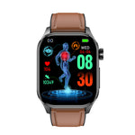 ET580 2.04 inch AMOLED HD Screen Blood Composition Measurement ECG Electrocardiogram bluetooth Call Heart Rate Blood Pressure SpO2 Monitor ECG Non-invasive Blood Glucose Multi-sport Modes Music Playback IP68 Waterproof Smart Watch
