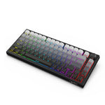 LinkMejor X81 Tri-Mode Mechanical Gaming Keyboard with Multi-media Knob 75% 81 Keys RGB Backlit Hot Swappable Gasket Structure 8000mAh White Switch Wireless Gaming Office Custom Keyboard