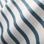 LinkMejor Men Tanks Top Blue White Knitted Undershirt with Horizontal Stripes Buckle Back High Stretch Vest for Men