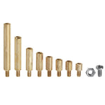 LinkMejor® 260Pcs M2 PCB Threaded Brass Male Female Standoff Spacer Board Hex Screws Nut Assortment Box Kit Set with Plastic Box Hollow