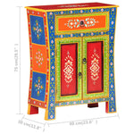Solid Mango Wood Hand Painted Sideboard 23.6''x11.8''x29.5''