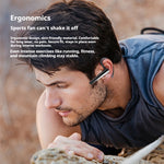 BX-N19-JL TWS Earbuds bluetooth 5.4 Earphone 10mm Dual Composite Diaphragm Coil AAC Audio Dual Mic ENC Noise Cancelling 52H Playback 0.03s Low Game Delay Ergonomics Earhooks Sports Headphones with Charging Case