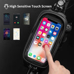 LinkMejor 1.7L Cycling Bag 8 Inch Phone Bicycle Bag Touch Screen Top Tube Handlebar Waterproof Bike Bag Accessories