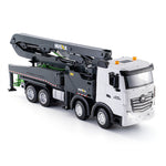 HuiNa Toys 1381 RTR 1/18 2.4G 11CH RC Car Alloy Concrete Cement Pump Truck One-Button Water Spray LED Light Sound  Engineering Construction Remote Control Vehicles Models Kids Children's Toy