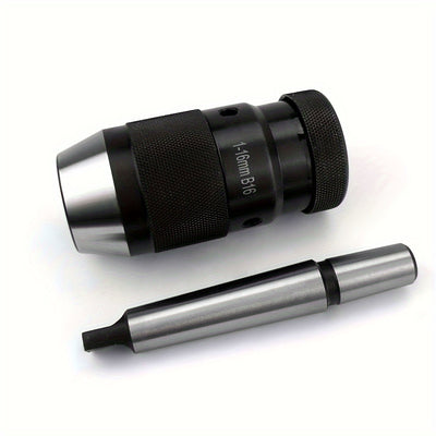 HT2942 MT2-B16 Arbor Self-Tightening Keyless Lathe Drill Chuck 1-13mm Capacity 45# Steel for Drill and Milling Machines