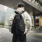 IPRee Outdoor Multifunction Waterproof Camping Travel Drawstring Backpack Men Women Techwear Style Hip Hop Crossbody Laptop Bag