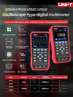 LinkMejor UT82A UT82B UT82C UT82D Digital Oscilloscope Multimeter 50MHz 100MHz 250MSa/s 500MSa/s Signal Generator True RMS Type-C Charging