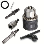 Multi Function Drill Chuck Adapter Set 7pcs 1/16 to 1/2 Inch SDS Plus Hex Shank Quick Change Converter for Impact Driver Hammer