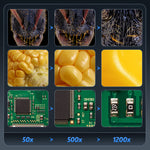 Digital Microscope 50-1200X Magnification 7-Inch 1920*1080P Screen 5MP TYPE-C Port 8 LED for Precise Inspection