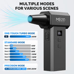LinkMejor ELEVERDE ME-CA3 Electric Air Duster 220000 RPM Powerful Air Blower for PC Keyboard Car Cleaning One Touch Turbo Stepless Speed Control Dual Display 2 Hour Runtime