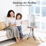 [US Direct] ECOWELL EAP250W HEPA Air Purifier for Home Bedroom, Remove 99.97% Dust Pollen Odors Pet Dander, Large Room Air Purifiers for Office Desk Kitchen Living Room